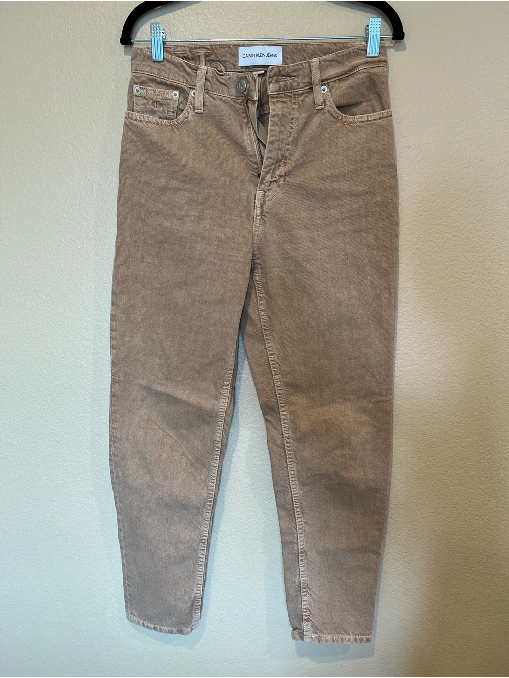Calvin Klein High-Rise Taupe/Brown Jeans